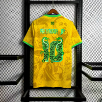 Baju-T Peminat Neymar Jr, Baju Bola Sepak, Jersi Brazil, Baju Bola Sepak Vintaj, Baju-T Sukan Fesyen