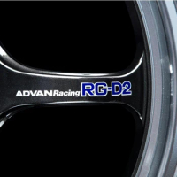 4x Car Styling Sticker for ADVAN racing RG-D2 Auto Wheel Hub Spokes Applique Letter words text 6-18in Decals Applique