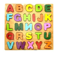 Mainan Anak Puzzle Kayu Angka Huruf Motif Bergambar Huruf Polos