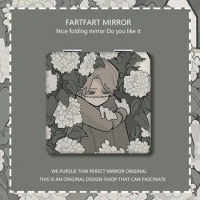 Anime Game Identity V Cosplay Embalmer Aesop Carl Merch Kawaii Small Compact Pocket Cosmetic Mirror Double-sided