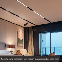 6pcs Magnetic Track Lamp Embedded Borderless Living Room Magnetic Track Line Lamp