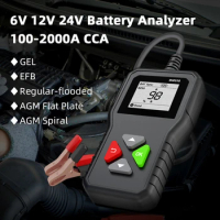BM550 6V 12V 24V Car Battery Tester Truck OBD2 Diagnostic Tool Obd 2 Scanner 100-2000 CCA Voltage Tester
