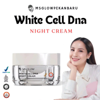 MS GLOW - WHITE CELL DNA NIGHT CREAM / NIGHT WCD Mencerahkan Melembabkan Memudarkan noda bekas jeraw