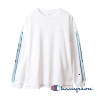【Champion】官方直營-Campus刺繡Logo長袖Tee-男(白色)