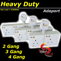 Penyesuai Soket Sambungan Adaport Tahan Lasak 2 Gang 3 Gang 4 Gang Penyesuai Penukar Soket Palam SIR