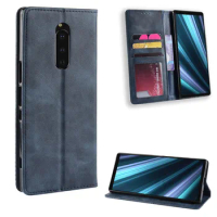 Retro Slim Leather Flip Cover For Sony Xperia XZ4 Case Wallet Card Stand Magnetic Book Cover For Sony Xperia XZ4 Phone Cases