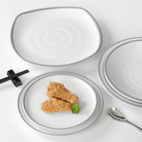 A5密胺餐具圓形盤子商用火鍋店菜盤日式自助餐盤子涼菜盤仿瓷骨碟