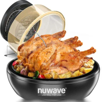 Nuwave Primo Air Fryer Toaster Oven New &amp; Improved 2023, Countertop Toaster Oven Convection Top &amp; Grill Bottom for Surround
