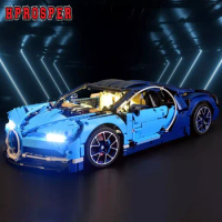 Hprosper 5v LED Light For Technic Bugatti Chiron 42083 Decorative Lamp With Battery Box (Not Include Lego Building Blocks)