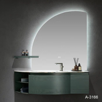 New Launched LED Light Mirror Cabinet Modern Wall Mount basin Bathroom Vanity Cabinet Set
