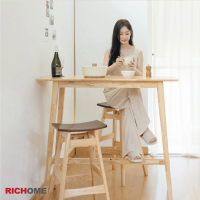 【RICHOME】奧斯頓75CM實木高腳椅/吧台椅/休閒椅/餐椅(多功能用途)