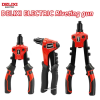DELIXI ELECTRIC Rivet Gun, Manual Core-Pulling Rivet Gun for Home Use (8 in,10 in,12 in)