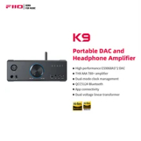 FiiO K9 Desktop Headphone Amplifier AMP USB ES9038PRO*2 DAC Bluetooth HiFi Audio THX AAA 788+ LDAC DSD512