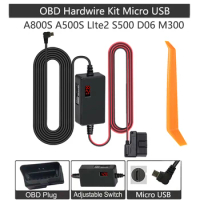 for 70mai OBD Hardwire Kit Power Cable Micro USB for 70mai 4K A800S A500S S500 M300 LIte2 for Dash Camera Low Voltage Protection