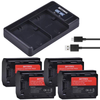 Batmax 4pcs 2280mAh NP-FZ100 FZ100 Battery+LED Dual USB Charegr for Sony Alpha 9 A9 9R A9R 9S A9S A7RIII A7R3 7RM3 A7m3 BC-QZ1