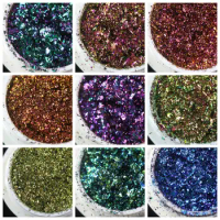 Color Shifting Changing Metallic Chameleon Flakes for Nail Arts Eyeshadow Makeup Crafts Slimes Arts Body Arts Tumblers Paints