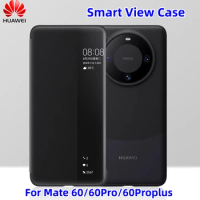 Original Huawei Mate 60 Mate60 Pro Plus Smart View Case Auto Sleep Wake Up Flip Cover Leather Mobile Phone Full Protective Shell