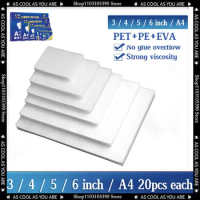 100pcs 80mic Thermal Laminating Film 5 Size (3" 4" 5" 6 " A4) Pet+eva Plastifieuse For Roll Laminator Plastic Plastificadora