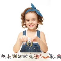 12 PCS Fake Insect Horror Halloween Props Tricks Simulation Centipede Model Fake Insect Bugs Toy Kids Favors