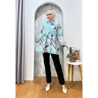Blouse Wanita Batik warna Soff,Atasan batik wanita jumbo blouse kerja wanita Katun