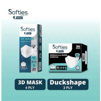 Masker Softies DUCKSHAPE Mask Surgical / Medis Model Duckbill isi 30