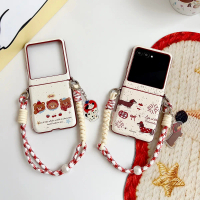 Motorola Cartoon Painted & Red Edge Side Buckle Suitable for Motorola Razr50 Phone Case Simple Solid