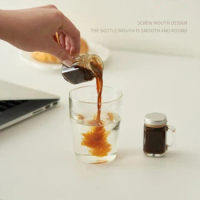 Glass Mug Mason Jar Shape Cute Coffee Cup 120ml Heat Resistance Mug Glass Coffee Cup