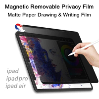 Magnetic Privacy Screen Protector For iPad 10.2 M1 Pro 11 12.9 Air 2/3/4/5 10.9 10.5 Mini 5 6 Anti-Spy Removable Drawing Film
