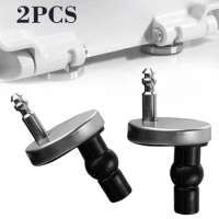 2x Toilet Seat Top Fix Hinge Stainless Steel Hinges Soft Close Connector Release Quick Fitting Replacement Screw Pin Hardware