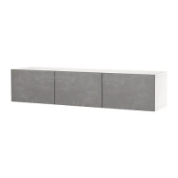 BESTÅ 電視櫃附門板, 白色/kallviken 深灰色, 180x42x38 公分