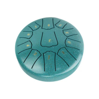 Steel Tongue Drum 6 Inch 11 Notes D Key Percussion Instrument Portable Balmy Drum with Drum Mallets for Meditation Yoga