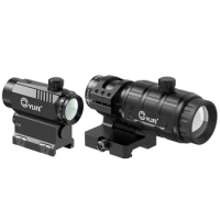 3X Magnifier Combo Riflescope Scopes3 MOA Rifle Hunting Red Dot Holographic Auto Brightness Adjustment Flip-to-Side Sigh