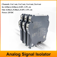 2 input 2 output Temperature converter PT100 4-20mA Temperature signal isolator