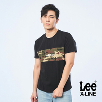 Lee 迷彩拼接短袖T恤 男 X-LINE 雙色(經典白/塗鴉黑)