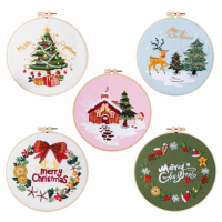 Stamped Embroidery Kits with Pattern and Instructions, CrossStitch Starter Kits