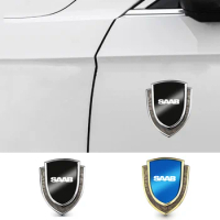 3D Metal Car Side Fender Sticker Shield Emblem Badge Logo Waterproof Protect Decal For Saab 93 95 Saab 9-3 9-5 900 9000