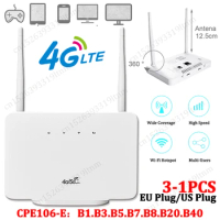 4G CPE Wireless Router SIM Card Wifi Modem 4G LTE Router 300Mbps High Speed Mobile Hotspot for Home Travel Work Share Traffic