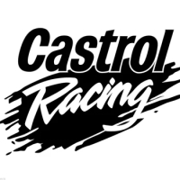 For 2Pcs Set of 2 Castrol Racing Oil Decal Sticker Car Styling