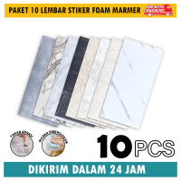 Paket 10 Lembar Wallpaper Dinding Vinyl Marble 30 x 60 cm Sooku PVC Stiker - Marmer