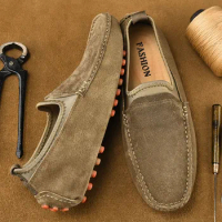 Boat Shoes Slip-On Shoes Classics Breathable Daily Fashion Faux Suede Man Loafers Casual Leather Shoes