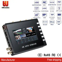 Haiwei K21 3 Sim Cards Bonding Router 4G 3G Multilink WIFI SDI HDMI Mixer Switcher 4K Encoder Decoder Video ABR SRT