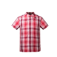 【The North Face】男 抗UV排汗短襯衫《紅色格紋》3GIK/抗紫外線/透氣/短袖/襯衫(悠遊山水)