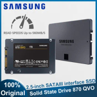 SAMSUNG 870 QVO 1TB 2TB 4TB 8TB 2.5" SATA III QLC V-NAND Read Speed 560MB/s Internal SSD Solid State Drive for PC Desktop Mini