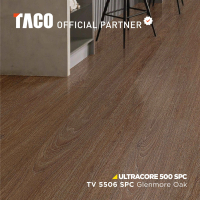 TACO Lantai SPC 5mm Klik Motif Kayu Per 1 Box (Isi 11 Lembar / 2,29 m²) - TV 5506 Glenmore Oak