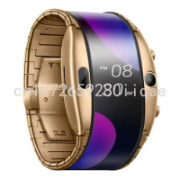 Bluetooth Smartwatch Alpha Flexible Display Smartwatch 4G Internet Mobile Heart Rate Detection GPS Positioning
