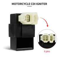 1 keping tahan lasak 6 Pin Kotak CDI Pencucuhan AC 12V sejagat Bahagian Skuter Motosikal Gy6 UNIT CD
