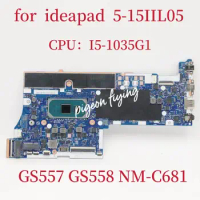 GS557 GS558 NM-C681 Mainboard For Ideapad 5-15IIL05 Laptop Motherboard CPU: I5-1035G1 UMA RAM: 8G 16G 100% Test OK