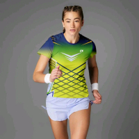 Cod Kaos Training wanita Full Printing Baju Running Premium Jersey Voli Wanita Jersey Badminton Kaos
