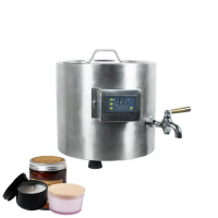 stainless steel jacket wax candle making machine soy wax melting pot heating tank with spout 10L Machinery Desktop
