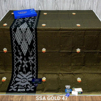 Sarung BHS Classic Gold Motif C45 SSA, BHS classic songket, Putih Hitam - GOLD 47